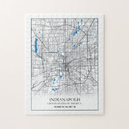 Indianapolis Indiana USA Travel City Map