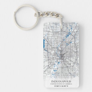 Indianapolis Indiana USA Travel City Map