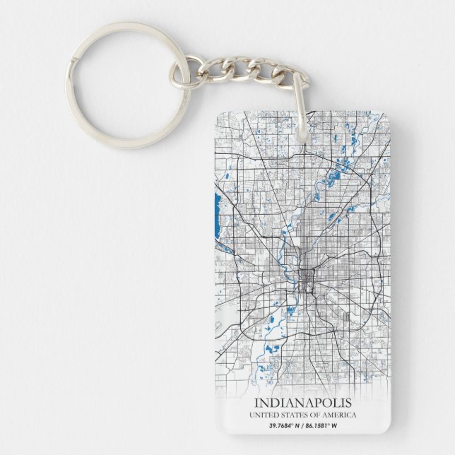 Indianapolis Indiana USA Travel City Map (Devant)