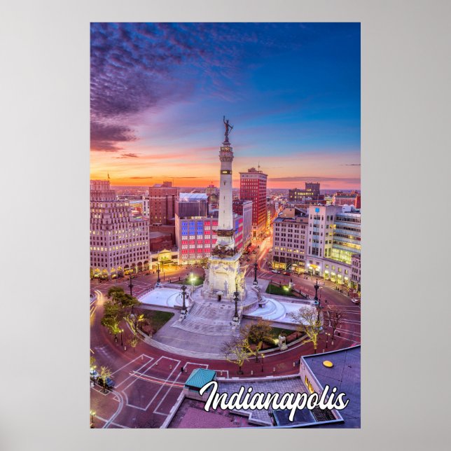 Indianapolis, Indiana, Vereinigte Staaten Poster (Vorne)