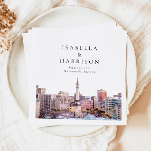 INDIANAPOLIS Indiana Zielort Skyline Serviette