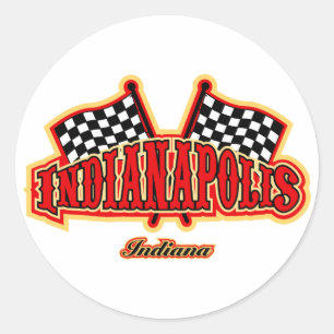 Indianapolis kennzeichnete runder aufkleber