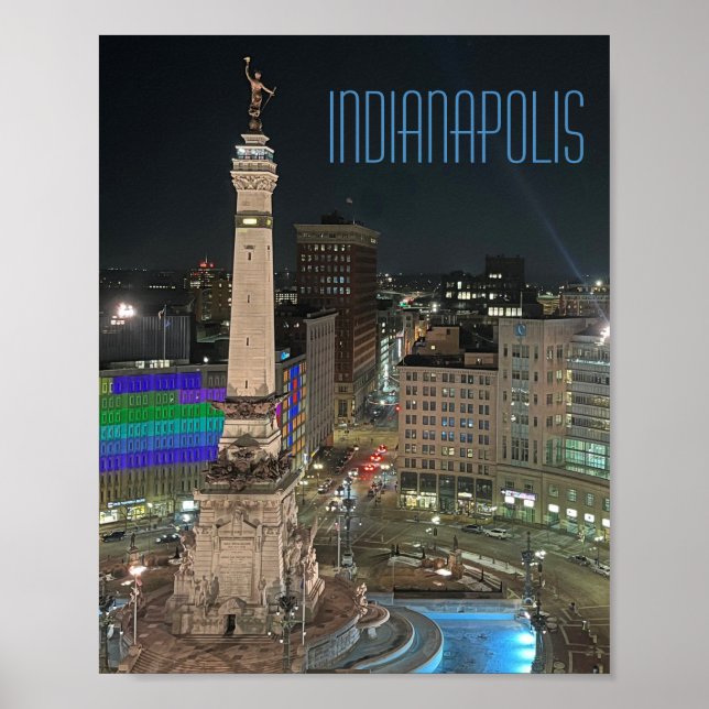 Indianapolis Monument Circle Poster (Vorne)