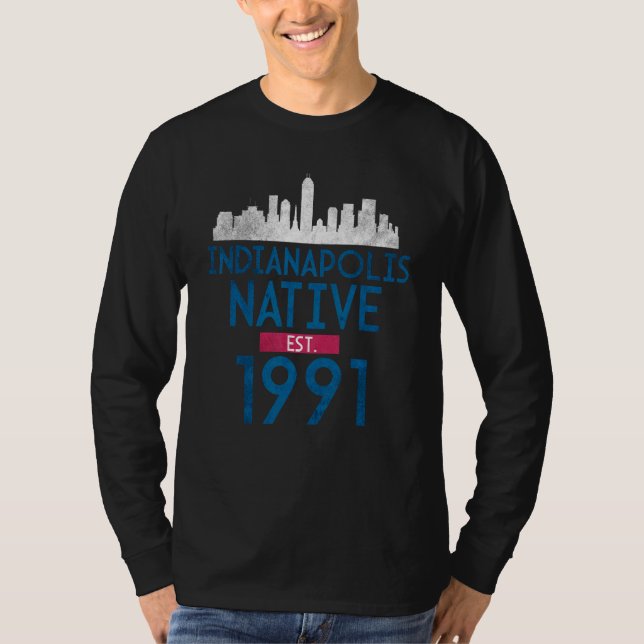 Indianapolis Native Est 1991 T-Shirt (Vorderseite)