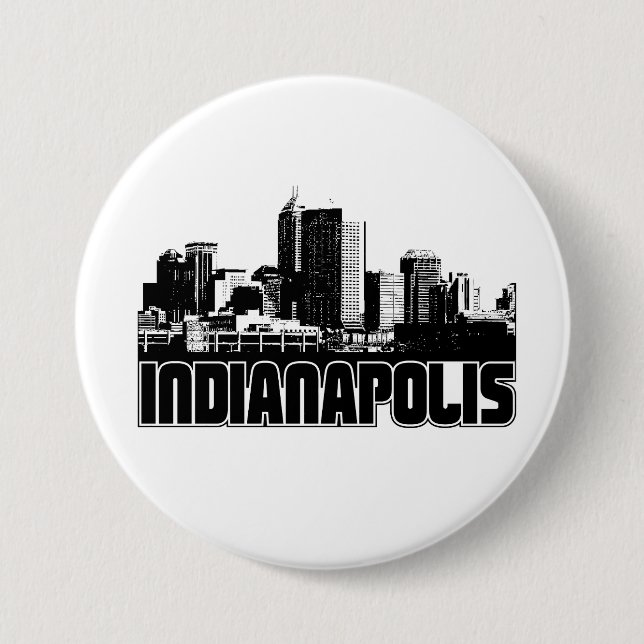 Indianapolis-Skyline Button (Vorderseite)