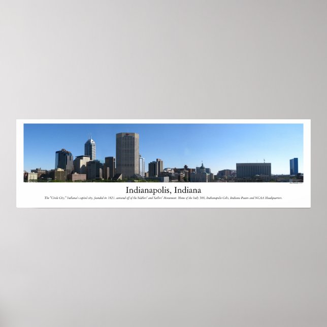 Indianapolis Skyline Poster (Vorne)
