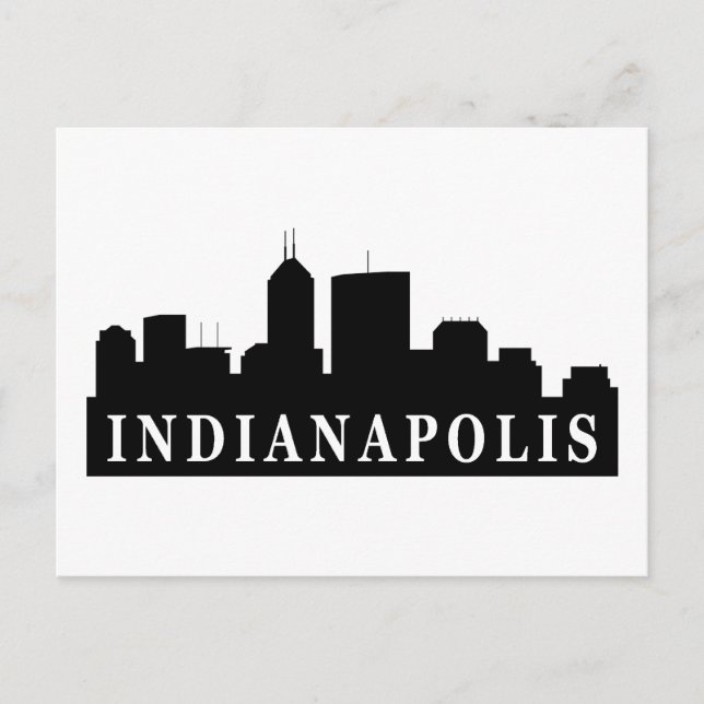 Indianapolis Skyline Postkarte (Vorderseite)