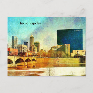 Indianapolis Skyline Postkarte