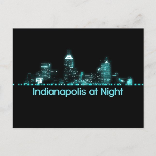 Indianapolis Skyline Postkarte (Vorderseite)