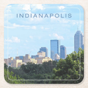 Indianapolis-Skyline Rechteckiger Pappuntersetzer