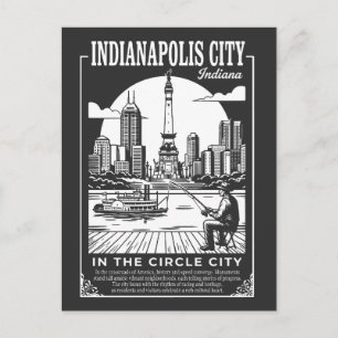 Indianapolis Stadt Indiana In The Circle City Postkarte
