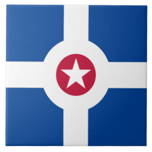 Indianapolis Stadtflagge Fliese