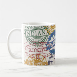 Indianapolis Stamps: Reise-Siegel-Set. Kaffeetasse