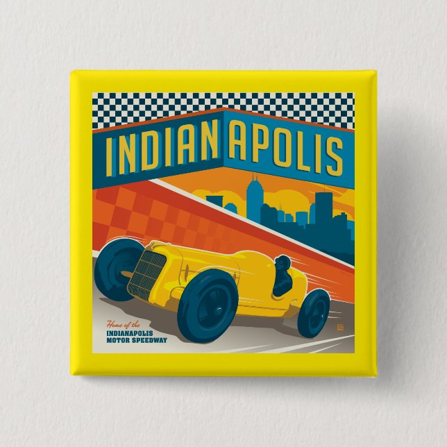 Indianapolis | Vintager Racer Button (Vorderseite)