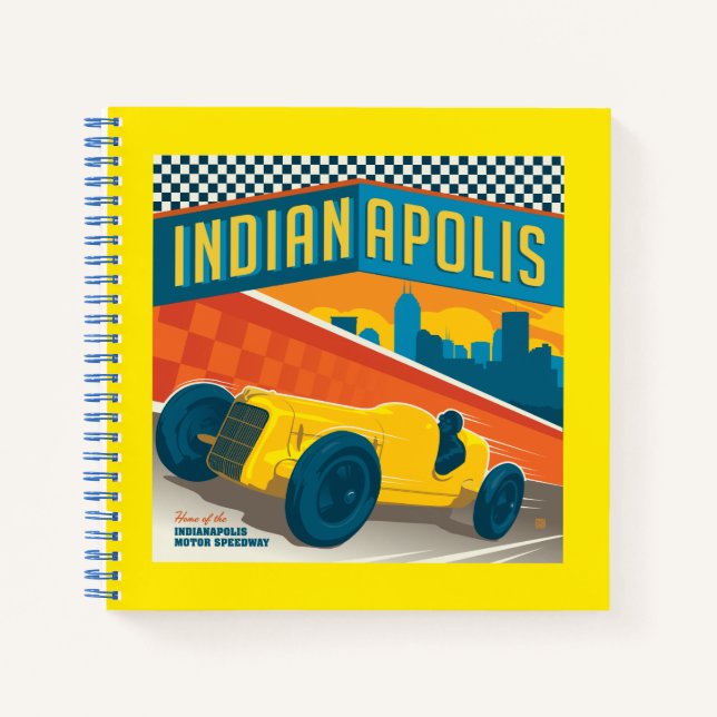 Indianapolis | Vintager Racer Notizbuch (Vorderseite)