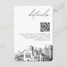 Indianapolis Wedding Modern Details QR Code Begleitkarte
