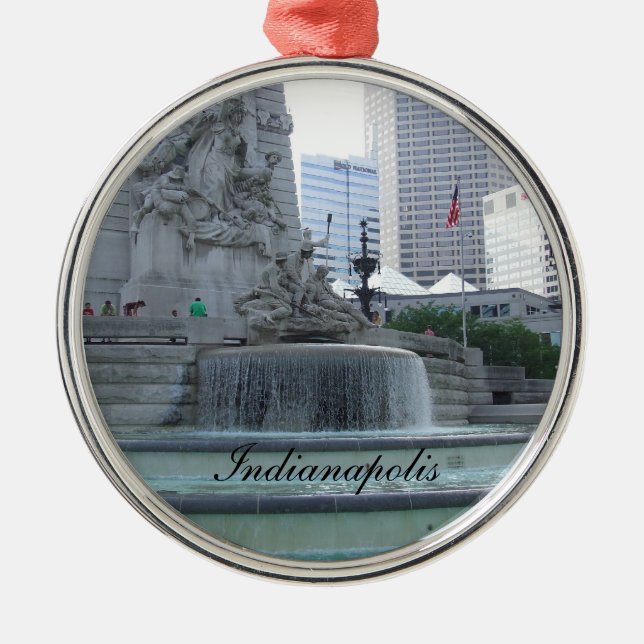 Indianapolis-Weihnachtsverzierung Ornament Aus Metall (Vorne)