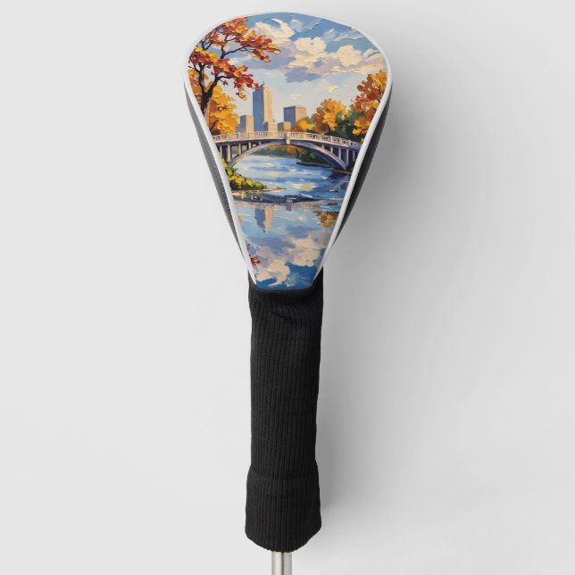 Indianapolis White Bridge Over the White River  Golf Headcover (Vorderseite)