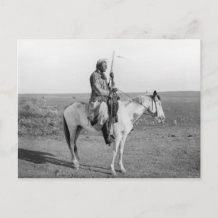 Indianer auf einem Pferd, 1907 Postkarte