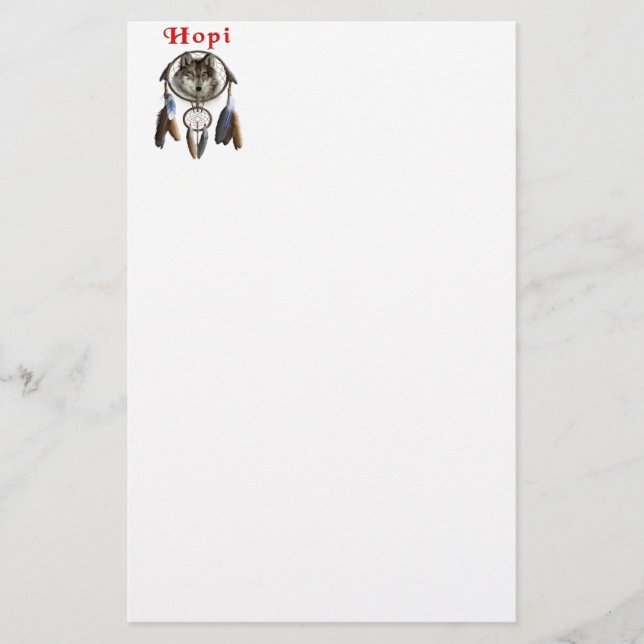 Indianer Briefpapier (Vorderseite)