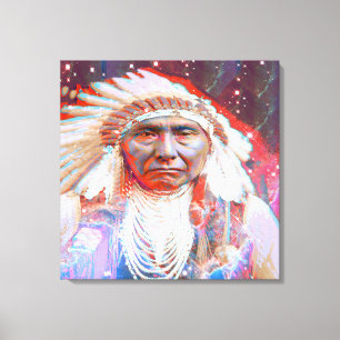 Indianer Crazy Horse Leinwanddruck