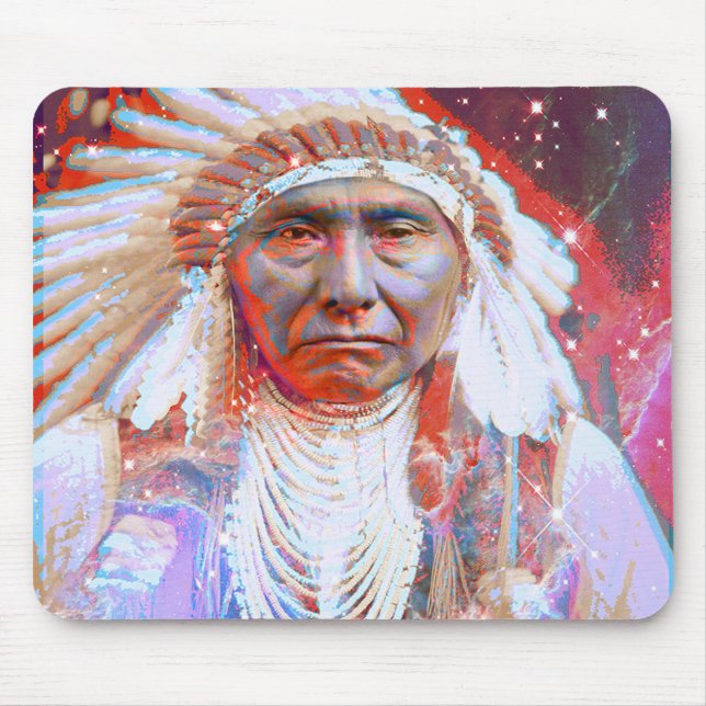 Indianer Crazy Horse Mousepad (Vorne)