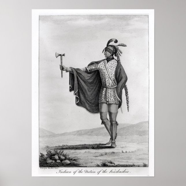 Indianer der Nation von Kaskaskia Poster (Vorne)