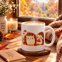 Indianer-Erbe-Monat Herbst Igel-Kaffeetasse
