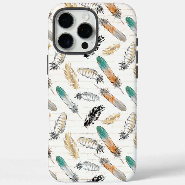 Indianer-Feder-iPhone-Hülle iPhone 16 Pro Max Hülle (Rückseite)