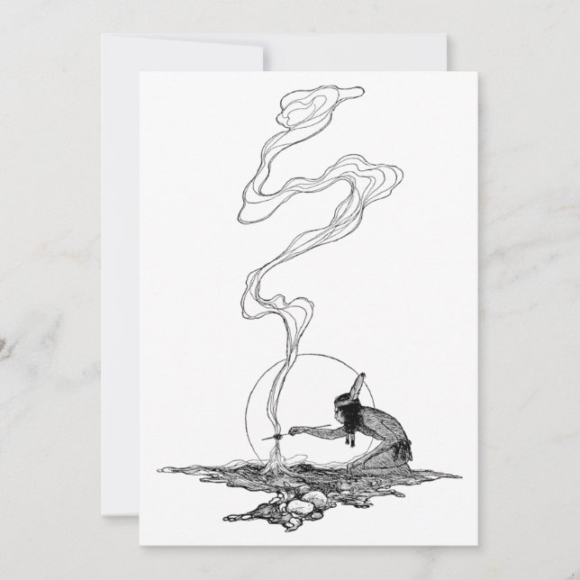 Indianer in Seiner Einsamkeit von NC Wyeth Vintage (Vorderseite)