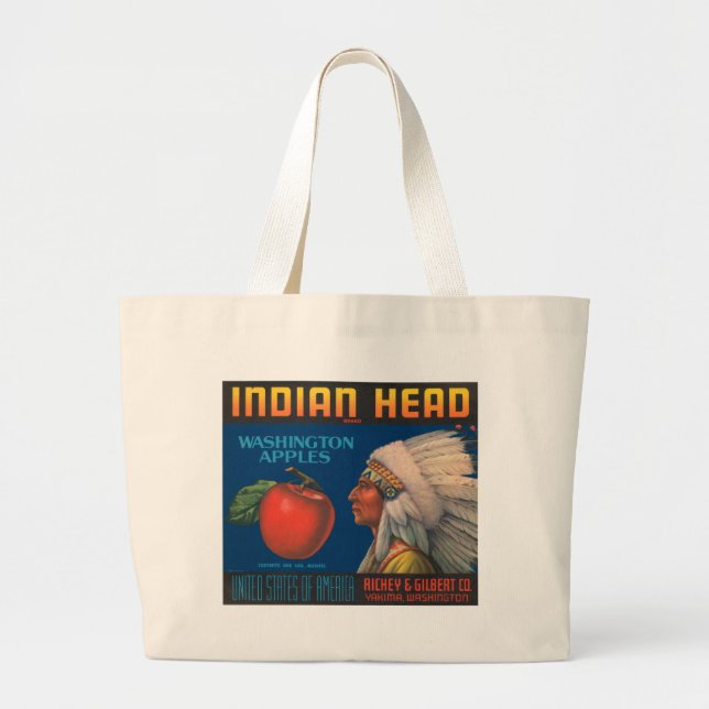 Indianer Jumbo Stoffbeutel (Vorne)