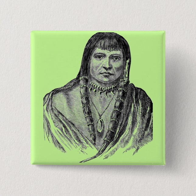 Indianer-Knopf Button (Vorderseite)