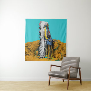 Indianer Lakota Sioux Wandteppich