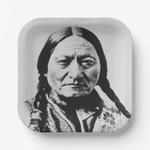 Indianer: Lakota Sitting Bull Fort Buford Pappteller