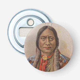 Indianer: Lakota Sitting Bull, rauchende Werbung Flaschenöffner