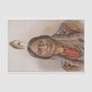 Indianer: Lakota Sitting Bull, rauchende Werbung Seidenpapier