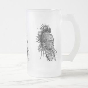Indianer Mattglas Bierglas