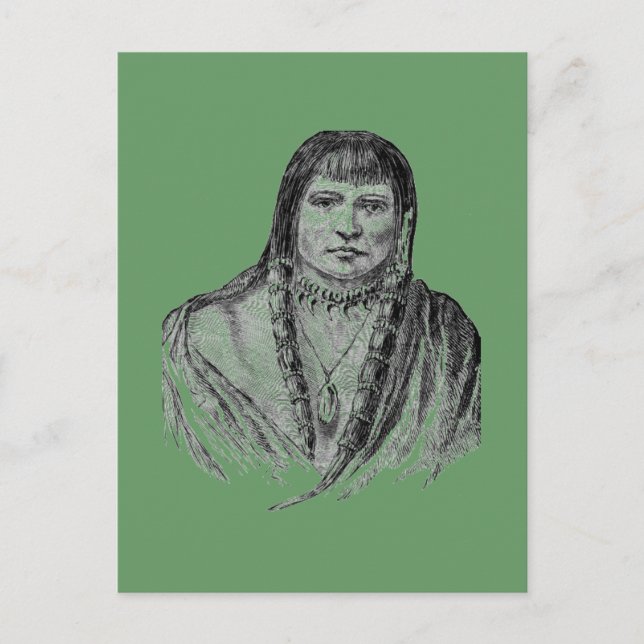 Indianer Postkarte (Vorderseite)