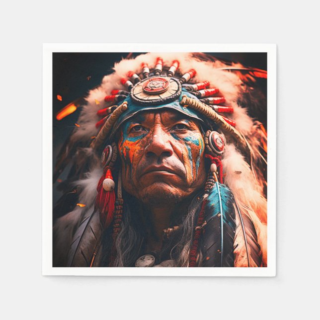Indianer Serviette (Vorderseite)