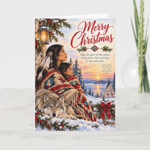 Indianer-Weihnachtskarte Karte