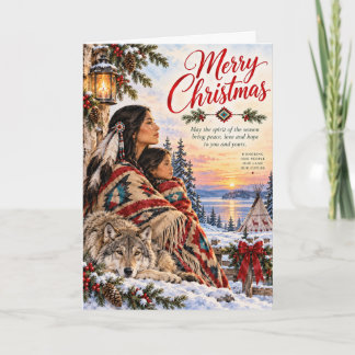 Indianer-Weihnachtskarte Karte
