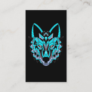 Indianer Wolf Forest Animal Visitenkarte