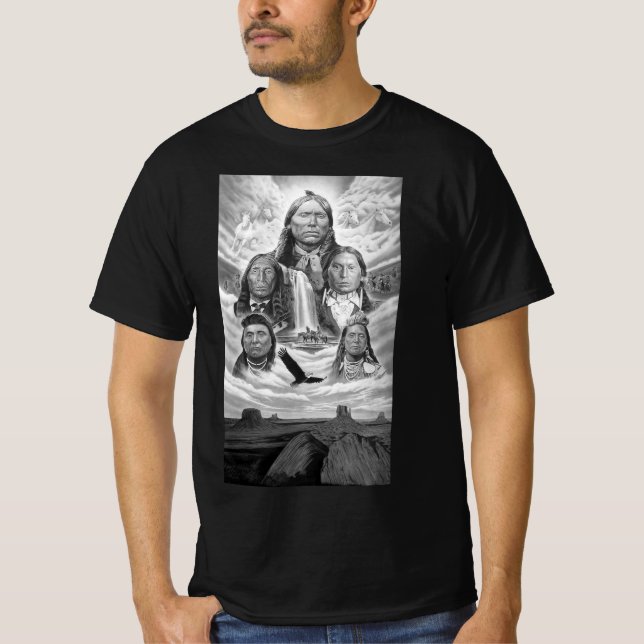 Indianeramerikaner Berühmte indische Chiefs Mens T-Shirt (Vorderseite)