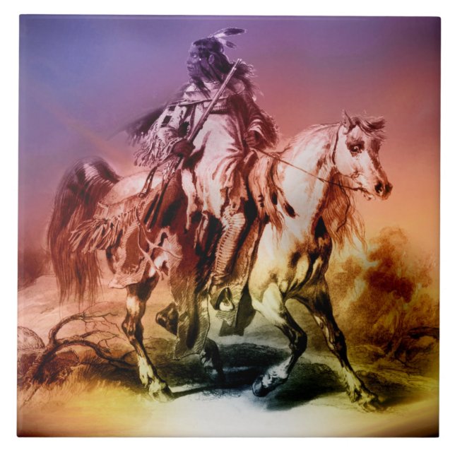 Indianeramerikaner Fliese (Vorderseite)