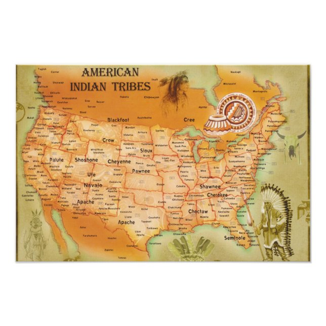 Indianeramerikaner Fotodruck (Vorne)