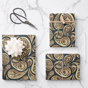 Indianeramerikaner inspiriert Paisley Pattern Geschenkpapier Set