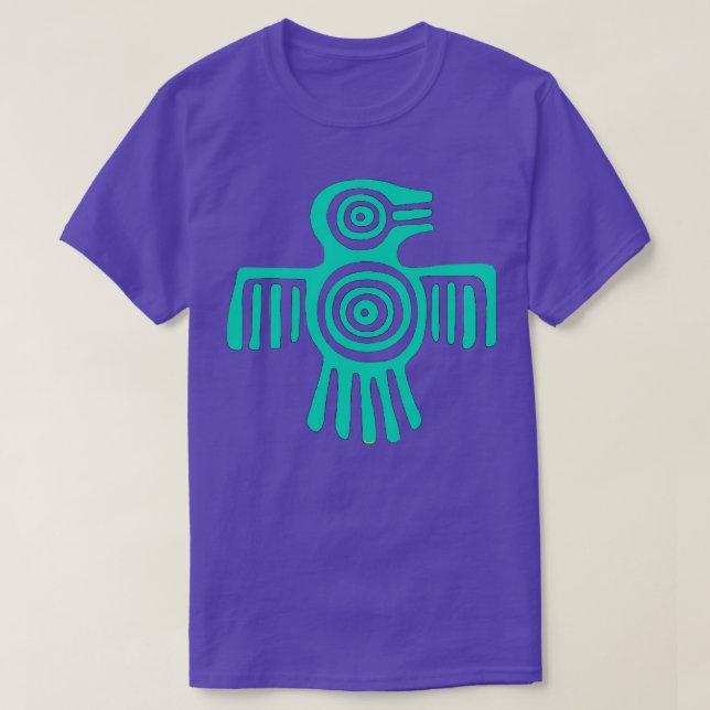 Indianeramerikaner Inspiriert Thunderbird Türkis  T-Shirt (Design vorne)