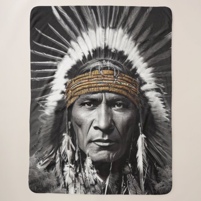 Indianeramerikaner Iroquois Sherpa Blanket Sherpadecke (Vorderseite)
