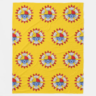 Indianeramerikaner KACHINA - TAWA-Sonnenmaske 1 Fleecedecke