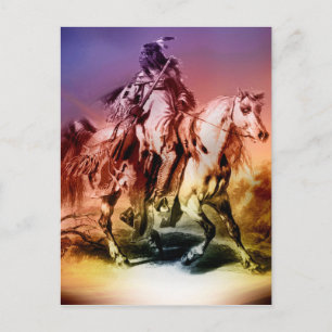 Indianeramerikaner Postkarte